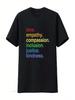 Lahkus on armastus Empaatia Kaastunne Kaasamine õiglus T-särk Värviline Pride LGBTQ Vintage Pesemisefektiga Top Igapäevaseks kandmiseks Graafiline
