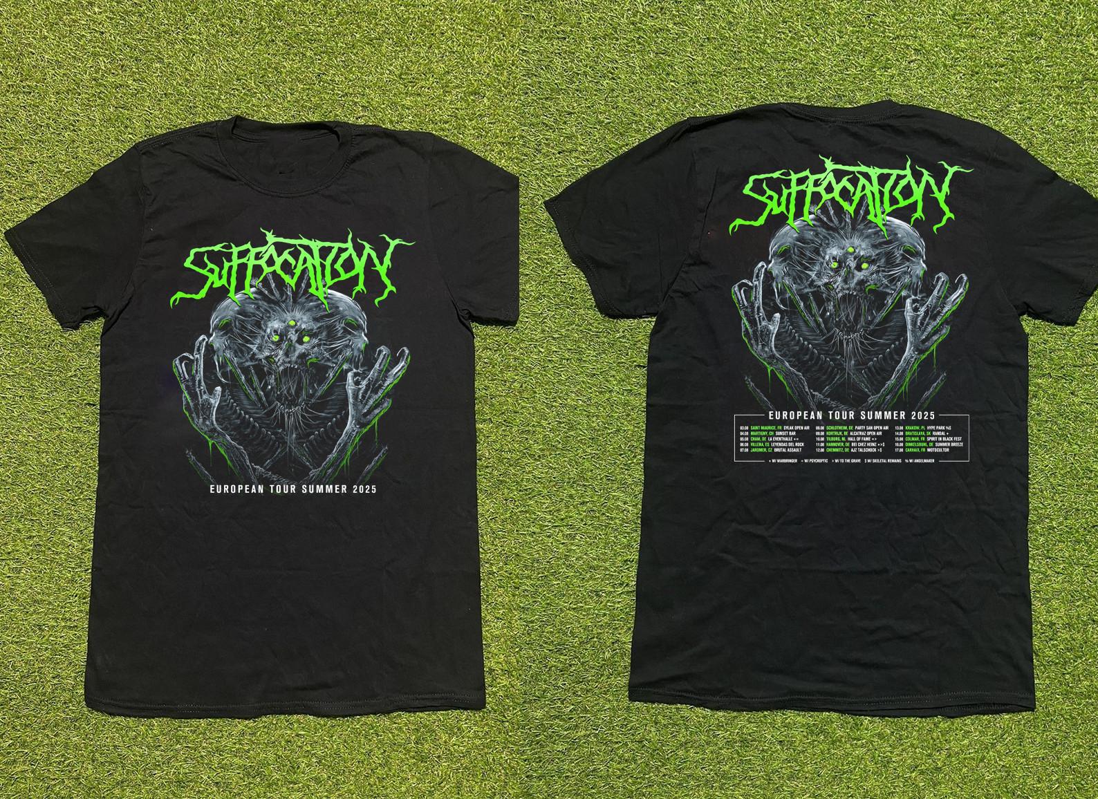 SUMMER EUROPEAN TOUR 2026 Suffocation Band Black Color Shirt PP2037 XXXL