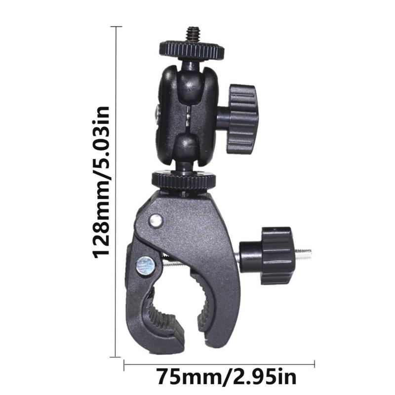 Motorcycle Camera Mount with Adapter Not Slip Designs Action Camera Mount Bike Camera Bracket ABS Mounting for Camera