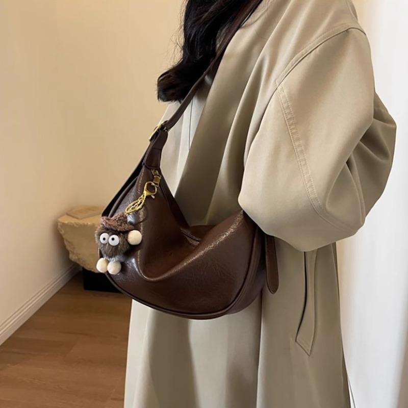 Retro commuter dumpling bag, new trendy fashion casual shoulder bag, foreign high-end texture messenger dumpling bag
