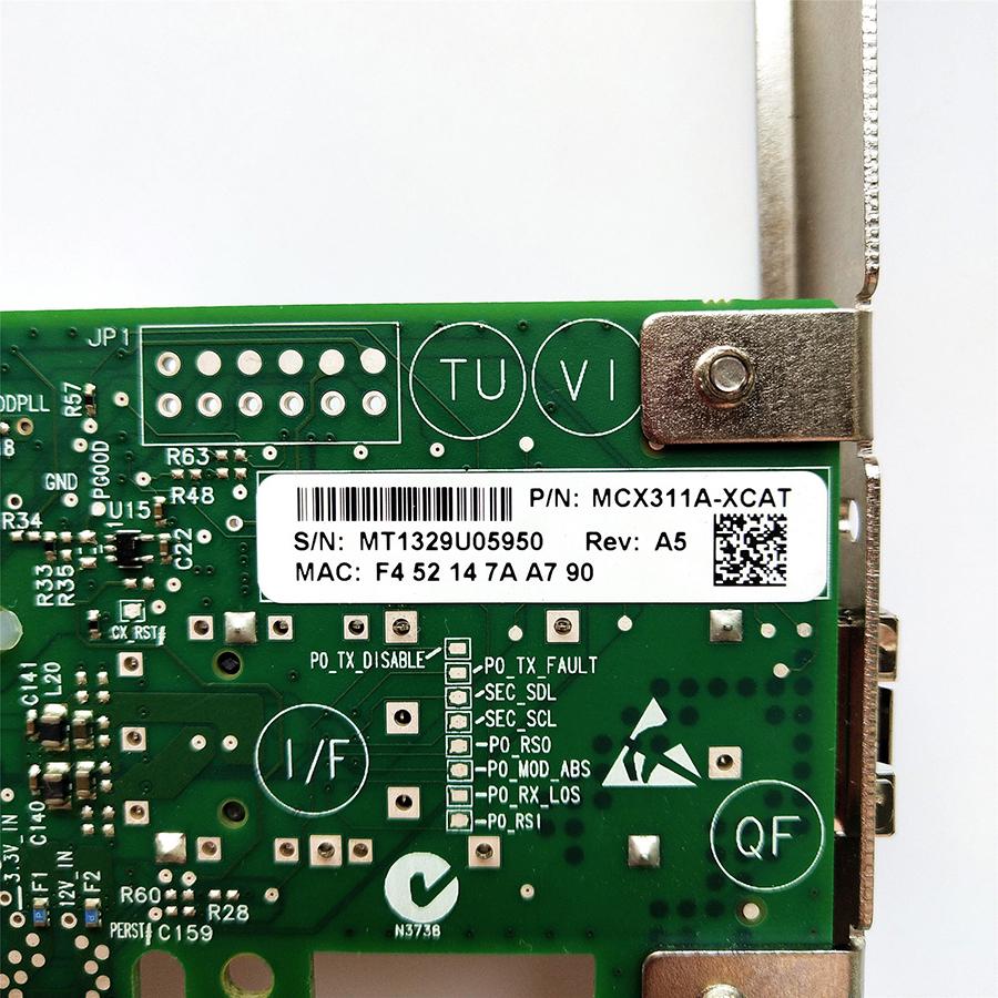 Used Network Card For MCX311A-XCAT CX311A ConnectX3 EN 10G Ethernet 1/10GbE SFP+