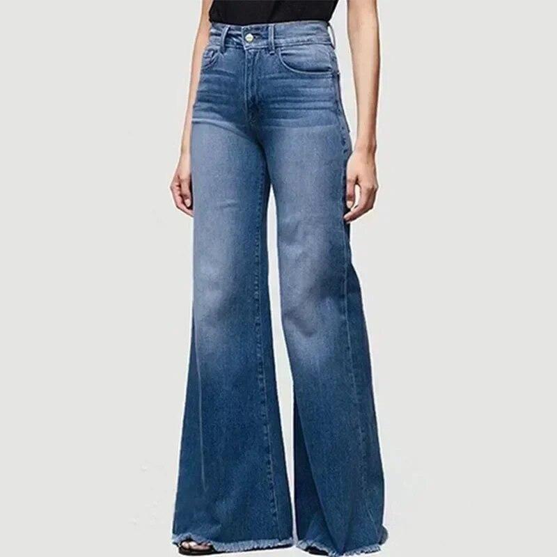 

Модные облегающие расклешенные брюки, повседневные длинные брюки, джинсовые джинсы со средней талией, женская уличная одежда, осенняя элегантная офисная женская одежда 30200 XL