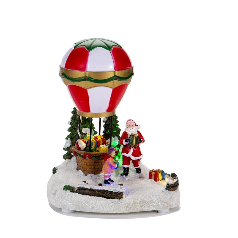 Music Box Ornament Creative LED Light Christmas Resin Desktop Ornament Christmas Balloon Ornament Christmas Ornament 1