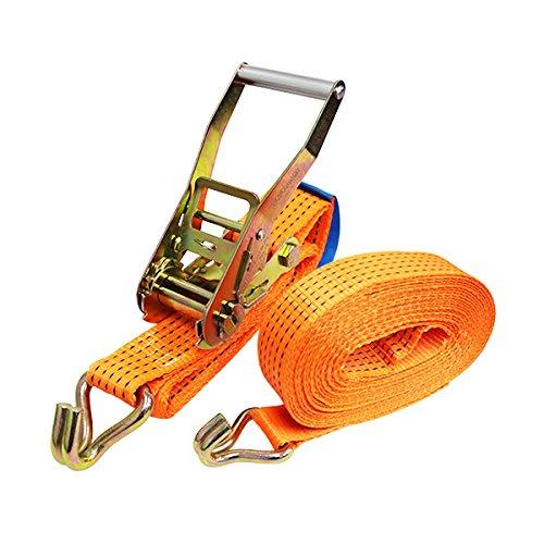 WEIMALL Ratchet Lashing Belt for Trucks, Ratchet Tie-Down Belt, 5t Load Capacity, 10m Length, 50mm Width, RB055010