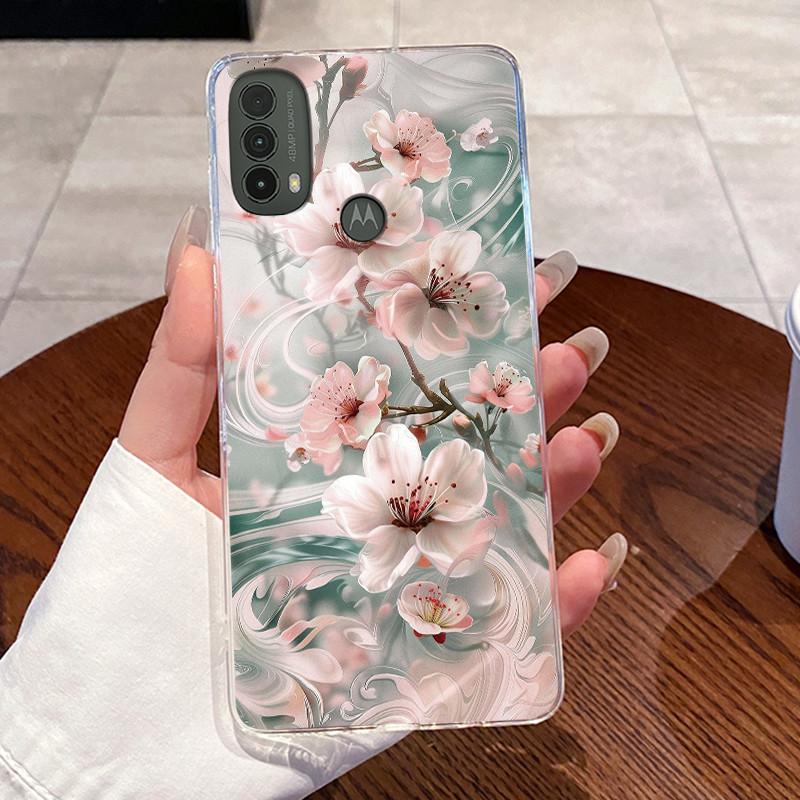 For Motorola Moto E40 / Moto E30 / Moto E20 Case Clear Silicone Jelly Soft TPU Back Cover Cute Rabbit Cat Dinasaur Phone Cases