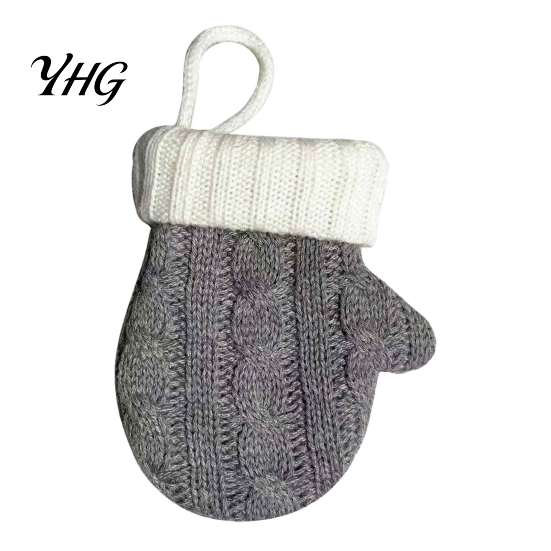 Wool Table Setting Mini Knitted Christmas Mitten Ornaments, Xmas Glove Hanging Decor, Festive Tableware Flatware Winter Home Ornament Holders,