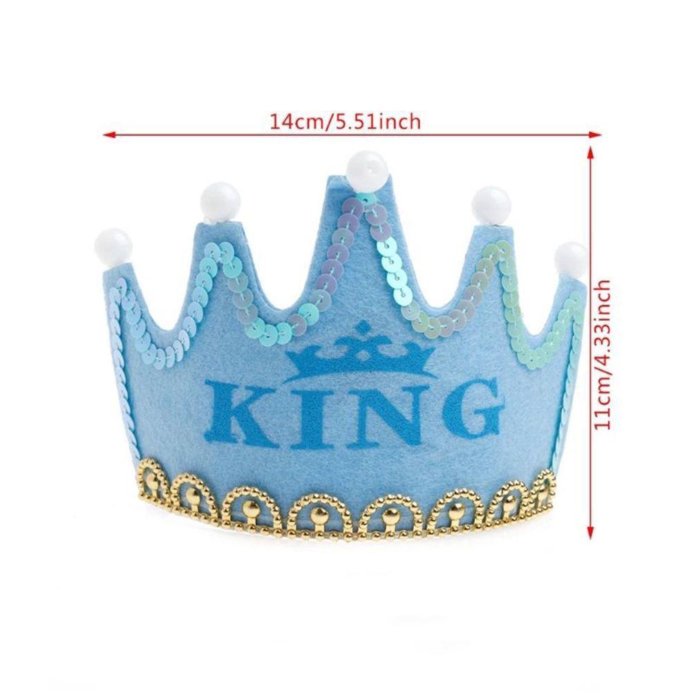 Fashion Prince Princess Kids Adult Favors Crown LED Light Birthday Hat Hair Band