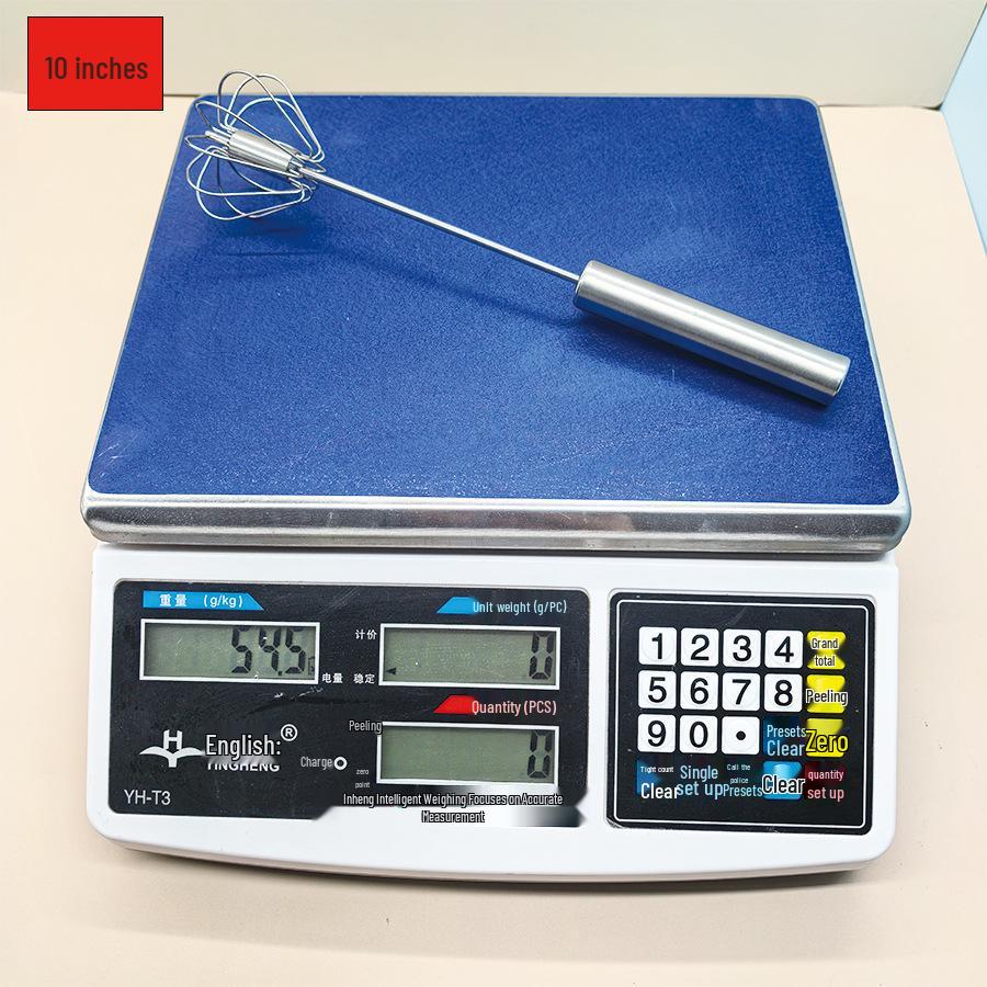 Stainless Steel Semi-Automatic Rotating Egg Beater Tool