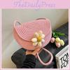 Chic 2024 Spring Summer Casual Single Shoulder Crossbody Bag Beach Woven Beach Bag Street Style Saddle Bag