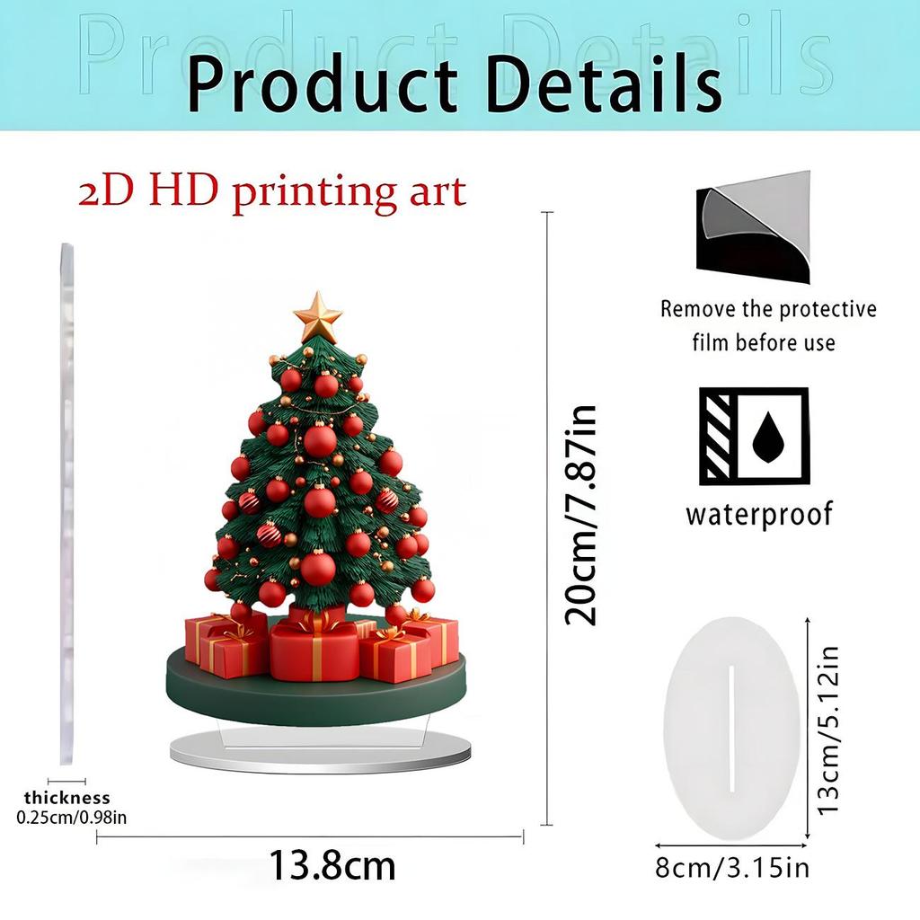 Rotating Christmas Carousel 2D Acrylic Standee - Festive Gift & Home Decoration