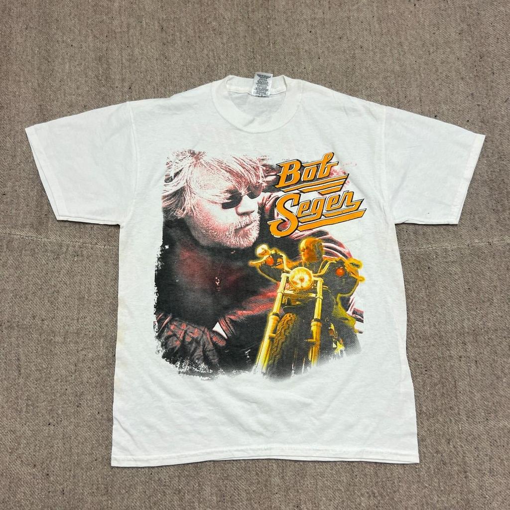 Vintage Bob Seger & Silver Bullet Band Shirt Mens Medium White 2007 Tour