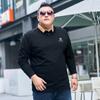Maglione da Uomo Tide Fat Taglie Forti di Alta Qualità con Scollo a Revers Manica Lunga Finto Due Pezzi Collo a Camicia T-shirt Autunno Ispessito 6XL