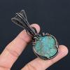 Blue Turquoise Pendant, 999 Copper Wire Wrapped Pendant Handmade Gemstone Jewelry, Gifts For Wife Brand New Pendant