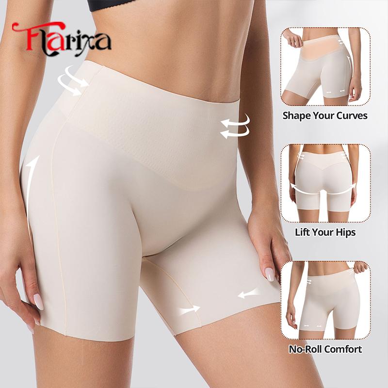Dames Naadloze Anti-Schuur Shorts Panty Hoge Taille Buikcontrole Veiligheidsshorts Onder Jurk Shapewear
