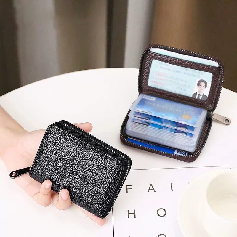 

Ultra-Thin Anti-RFID Card Holder for Men & Women: Large Capacity, Anti-Demagnetization, Compact, High-End ID Sleeve