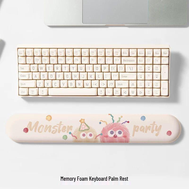 Women's Cute Monster Non-Slip Thick Wrist Rest Mouse Pad for Office or Laptop Use