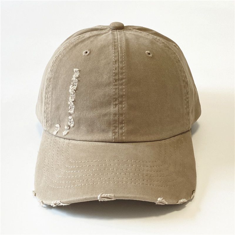 

All Year Round Hat Female Pure Color Small Hole Old Baseball Cap Male K-style Face-Looking Little Couple Casual Sun-Poof Peaked Cap Khakis Adjustable