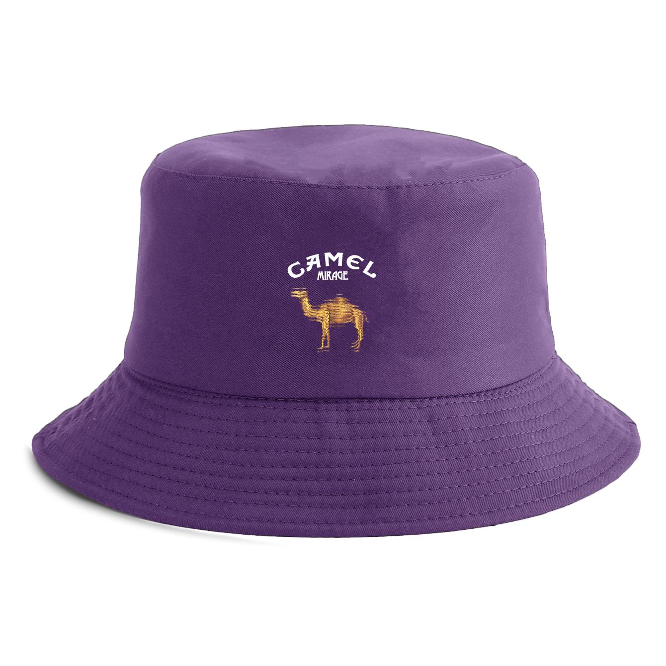 

Unisex Camel Print Bucket Hat Reversible Retro Fisherman Cap Available in Multiple Retro Colors Outdoor Sun Protection Hat фіолетовий