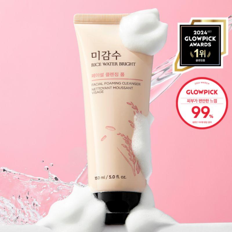 The Face Shop Rice Water Bright Facial Cleansing Foam 150ml (3-Pack)