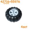 Non-Toxic 56145 42716 55978 15413 70695 Tire Wheel Cross Hole Set Car Truck Wheels Hub Technical Bricks Moc Motorcycle Building Blocks