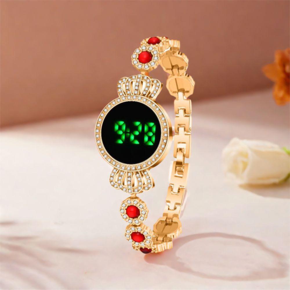 Exquisite Touch Digital Wrist Watches Elegant Rhinestone Wristwatch Ladies Business Watches  Gifts