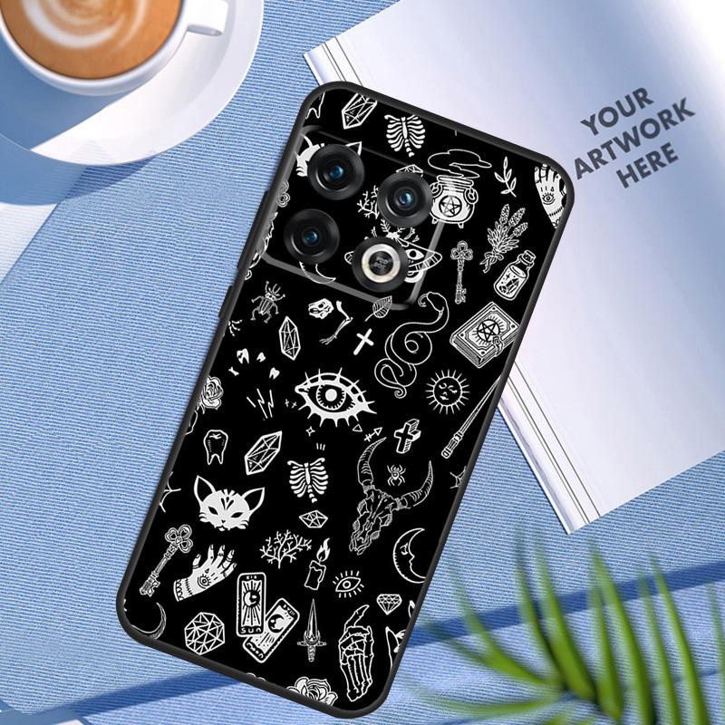 Occult Witchcraft Moon Gothic Witch Case For OnePlus 12 12R 11 9 10 Pro 10R 10T 9R 8T Nord 3 CE 2 Lite 2T N10 N20 N30 CE4 Cover