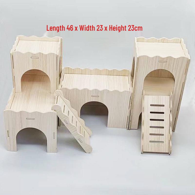 Small Hamster & Sugar Glider Hideout: Cozy Villa for Pet Nests, Bedrooms & Landscaping