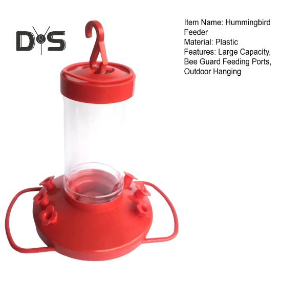 Hummingbird Feeder Outdoor Hanging Wildbird Feeder with 6 Bee Guard Feeding Ports for Garden Patio Lawn Decor