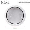 4/6/8 Inch Black Marine Boat RV Black Round Deck Inspection Cover Access Hatch Covers White/Transparent Hatch Cover Plate