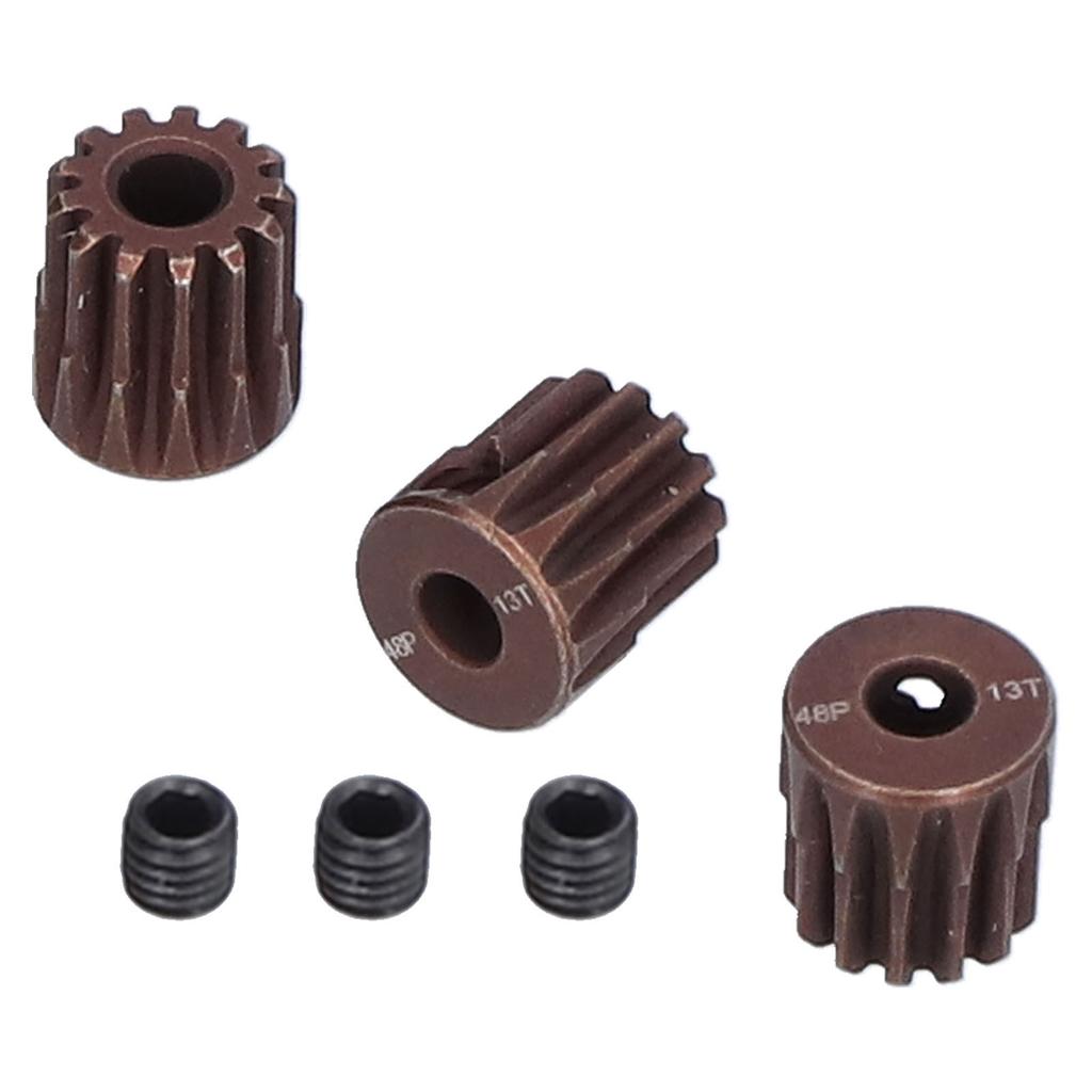 3Pcs 48DP 13T Steel Pinion Gear for 1 10 RC Car 3.175mm Shaft Brushless Brushed Motor
