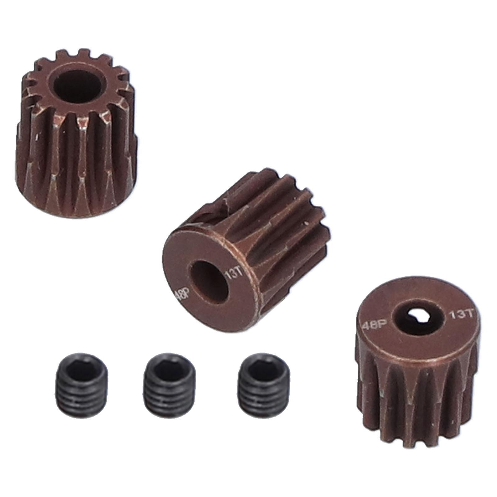 

3Pcs 48DP 13T Steel Pinion Gear for 110 RC Car 3.175mm Shaft BrushlessBrushed Motor