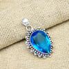 Blue Topaz Natural Gemstone Jewelry Pendent 925 Solid Sterling Silver For Wedding Gift