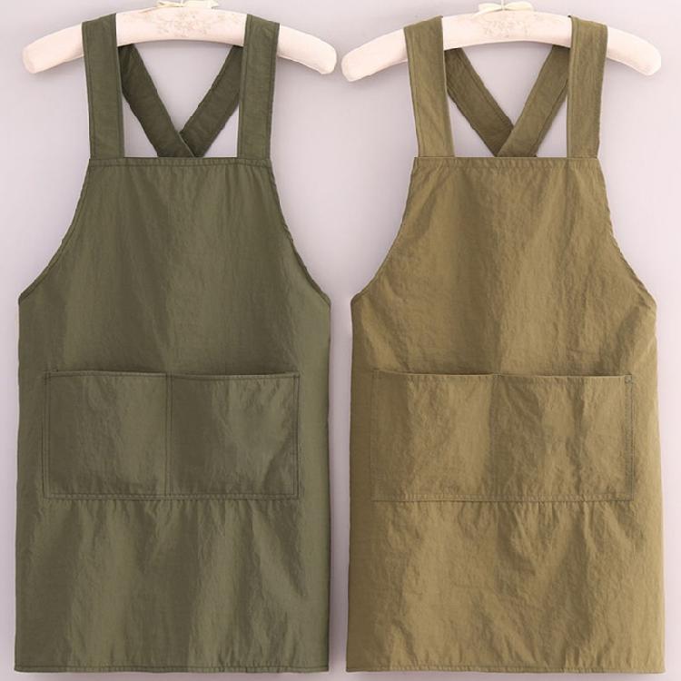 Delantal de Cocina de Moda con Tira Cruzada en la Espalda y Diseño Impermeable de Taslón Esencial para Cocinar Delantal de Cocina para el Hogar
