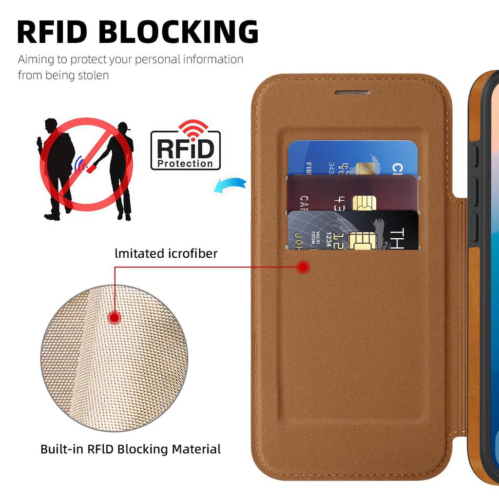 Magnetic Charging Flip Leather Case for Apple iPhone Pro Max (17/16/15/14) - Full Coverage & Anti-Theft