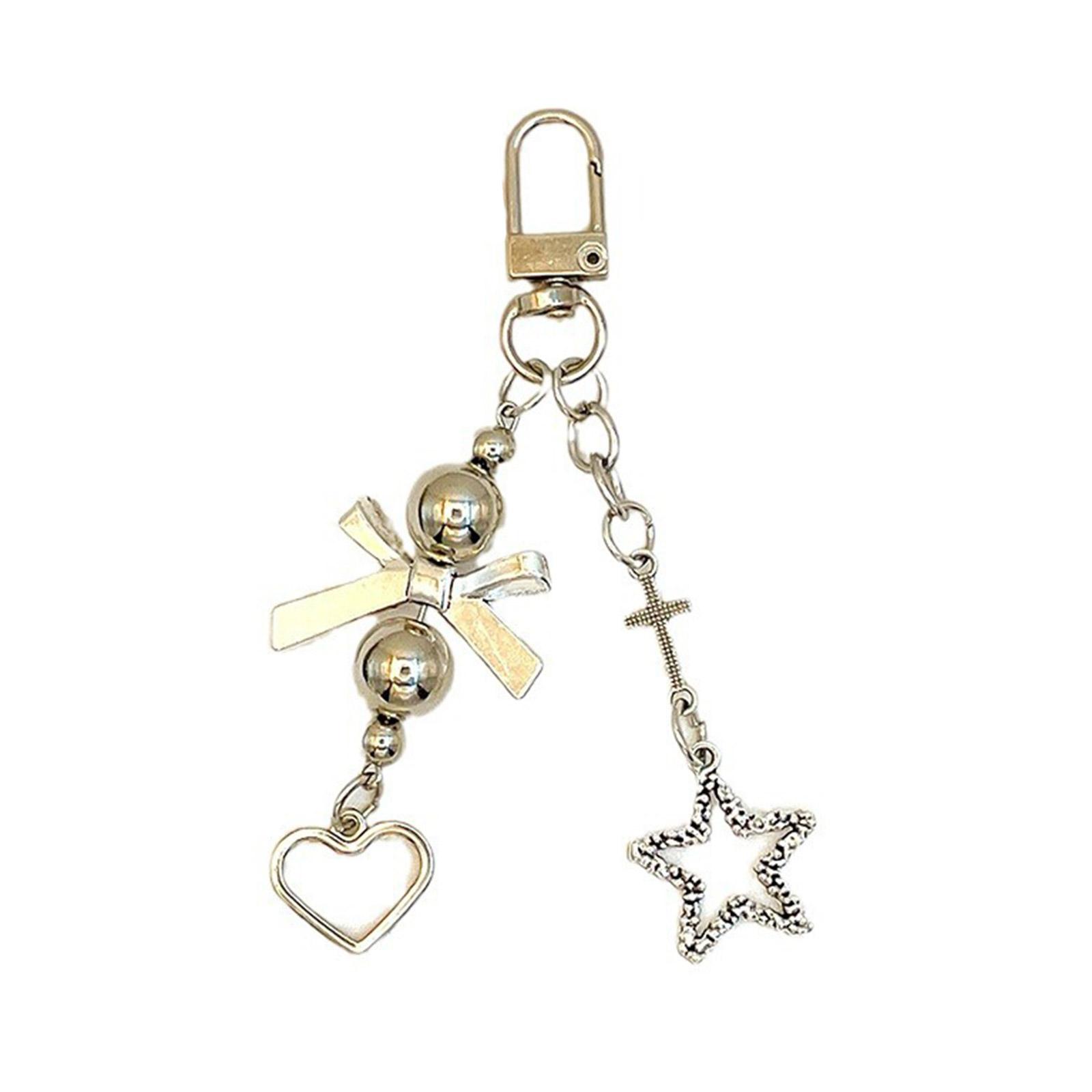 

Fashion Star Heart Bead Keychain Pendant Sweet Cool Hanging Decorations Keyring Charm for Purse Bag Backpack Handbag 3