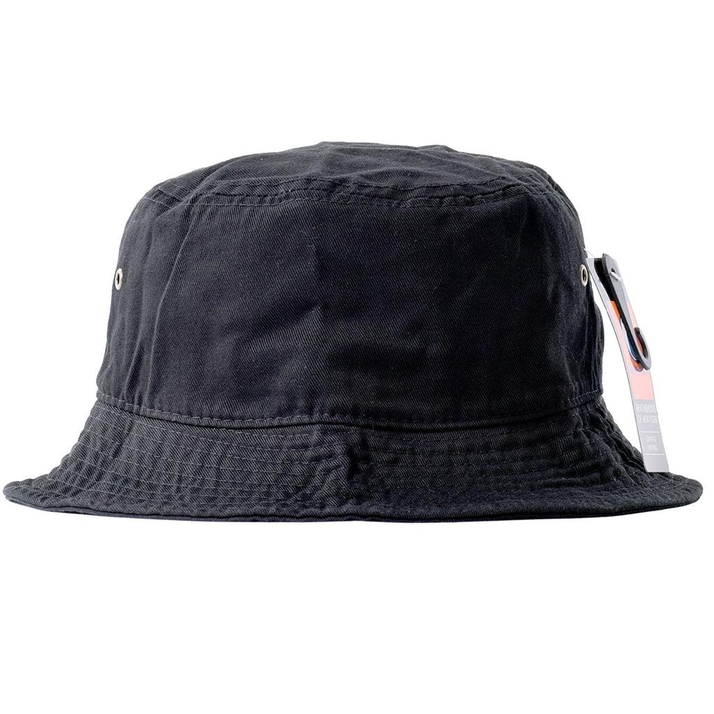 NEWHATTAN CLASSIC BUCKET HAT Classic Bucket Solid Color Hat, Simple, (S/M, Black) [Used]