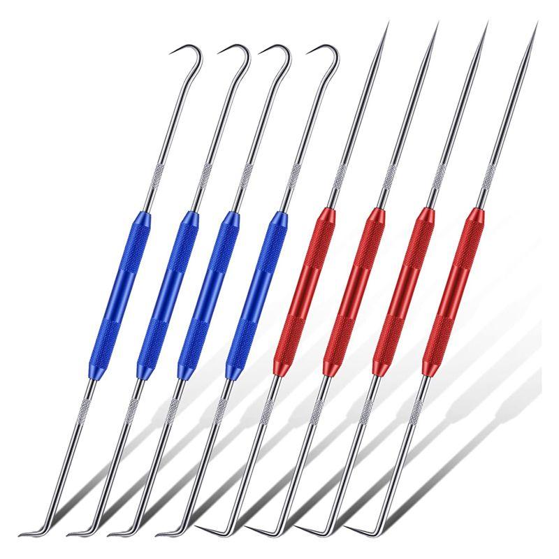 

ABWR-8 Pcs Double Pointed Scriber, Metal Scribe Tool Hook & Pick Tool Set Straight 45 Degree 90 Degree Tip Marking Tool
