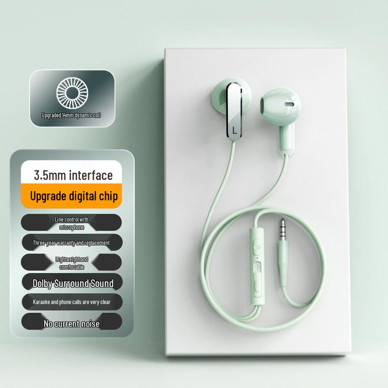 Wired Noise-Cancelling In-Ear Headphones with Type-C Interface - High-Quality Sound & Heavy Bass for Gaming and Music on Phones & Tablets