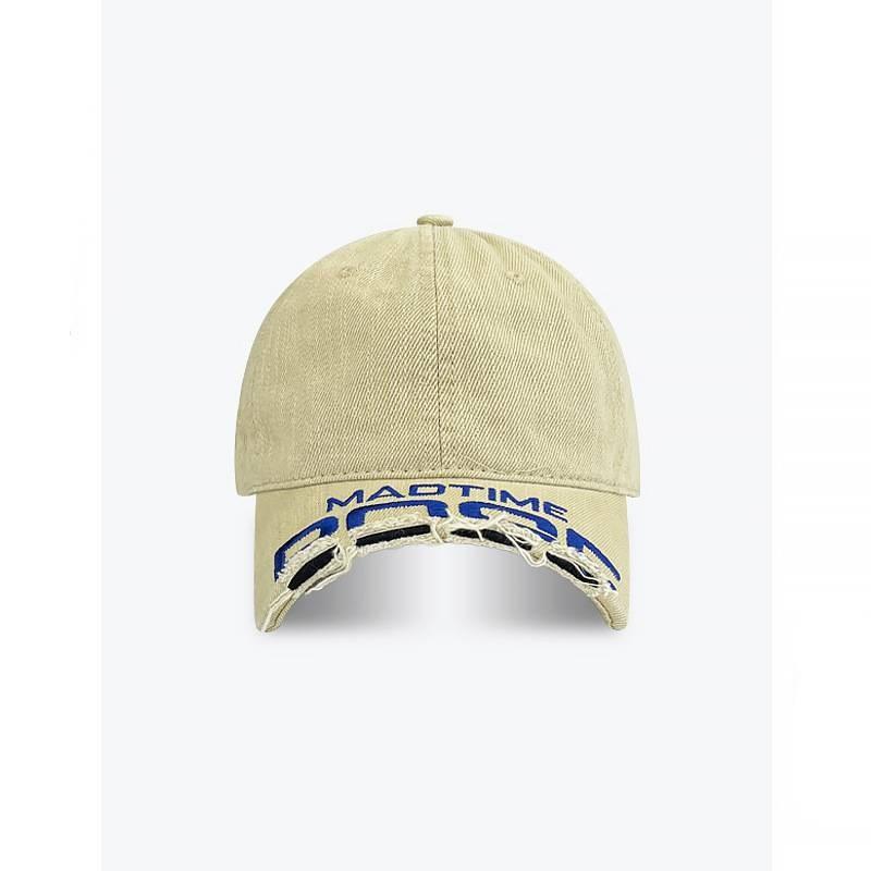 Denim Distressed Baseball Cap For Streetwear And Casual Style Protection Sun