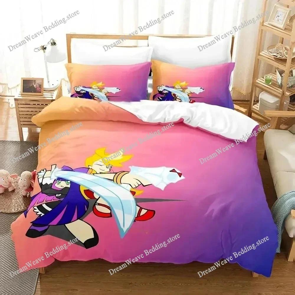 Panty & Stocking with Garterbelt Cartoon Poster Sheets Quilt Covers Bedding Dormitory Sheets Bedding Set Soft Warm Bedding Set74
