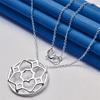 925 Sterling Silver 16-30 Inch Women's Exquisite Flower Pendant Necklace Accessories Wedding Gift Fashion Jewelry