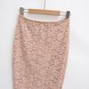 Light Luxury Nude Pink Lace High-Waisted Midi Pencil Skirt for Women – Flirty, Alluring, Figure-Hugging Autumn/Winter Style