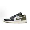 Jordan Air Jordan 1 Sea Salt Blue Leather Abrasion Resistant Low top Basketball Shoes Unisex Blue 553558-092(Team1119-)