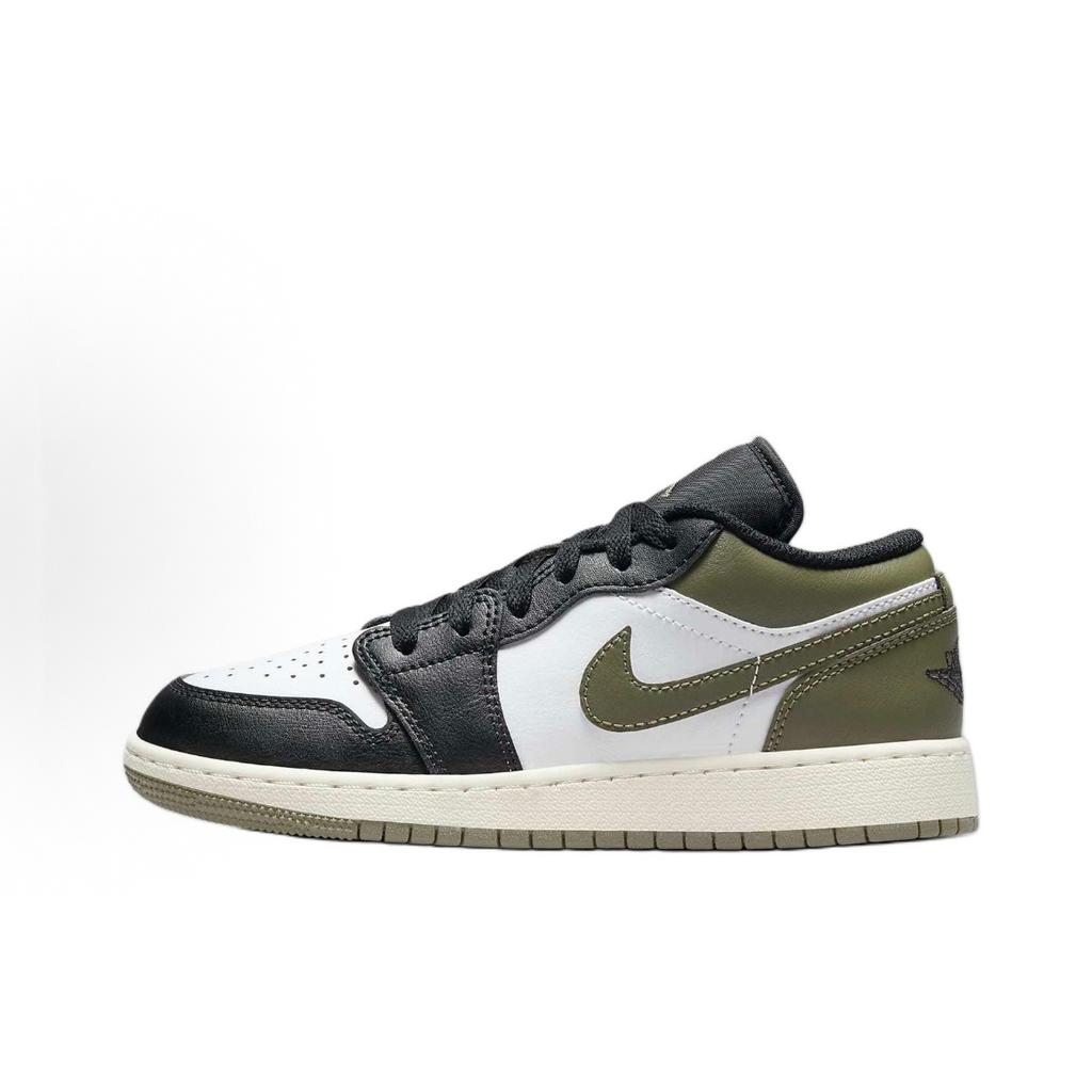 Jordan Air Jordan 1 Sea Salt Blue Leather Abrasion Resistant Low top Basketball Shoes Unisex Blue 553558-092(Team1119-)