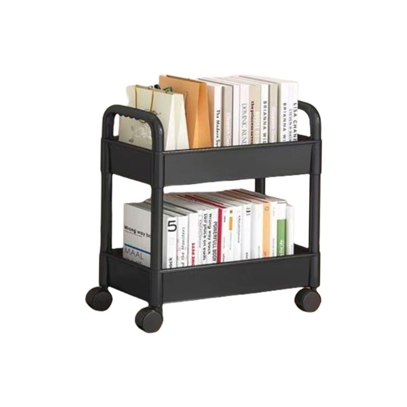 

Versatile Rolling Cart with Sturdy Shelves for Kitchen Supplies Bedroom Decoration or Office Storage Needs Household Use чёрный