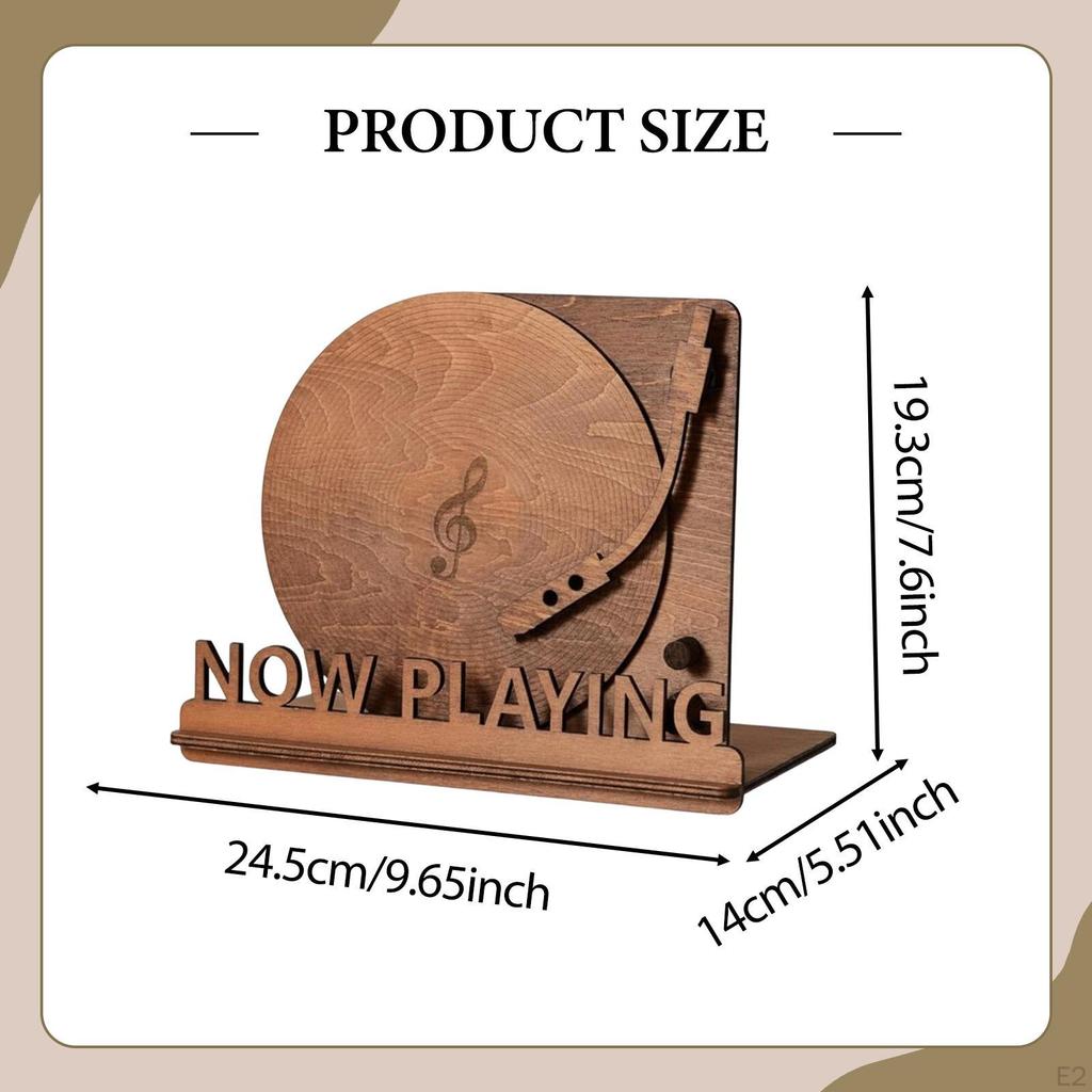 Wooden Vinyl Record Storage Rack Stand Portable Home Office Collector Gift Decorative