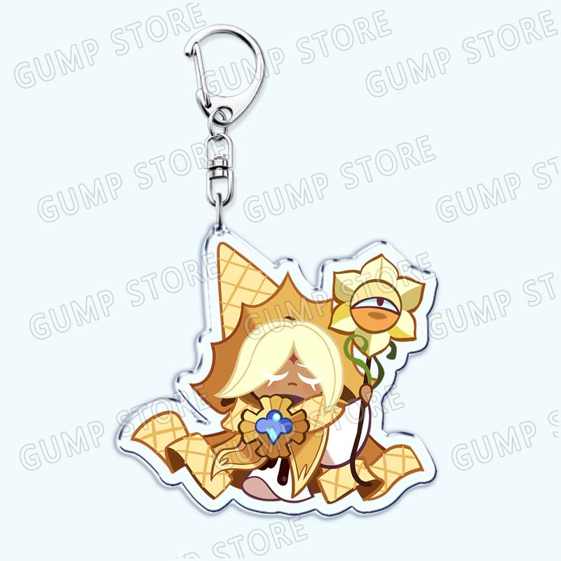 

Cute Game Cookies Keychains for Accessories Shadow Milk Pure Vanilla Pomegranate Mystic Flour Burning Spice Keyrings Gamer Gifts
