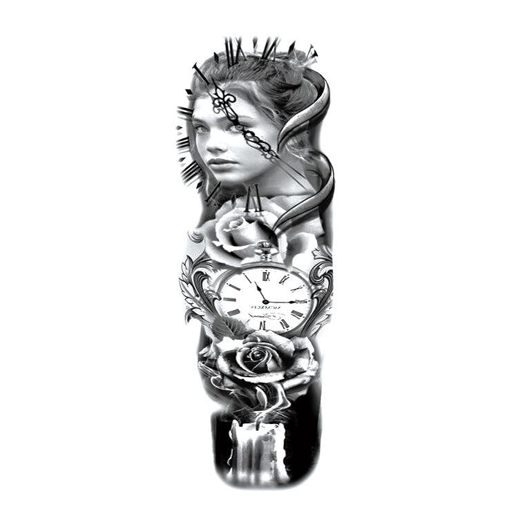 Tattoo Sticker, Flower Arm Skull Totem, Eye Of Eternal Wisdom, Wind Set Tqb Simulation Tattoo Sticker