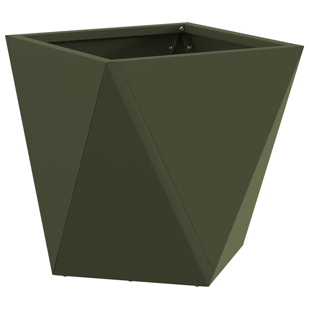 Plant Pot Olive Green 30 x 30 x 30 cm Steel