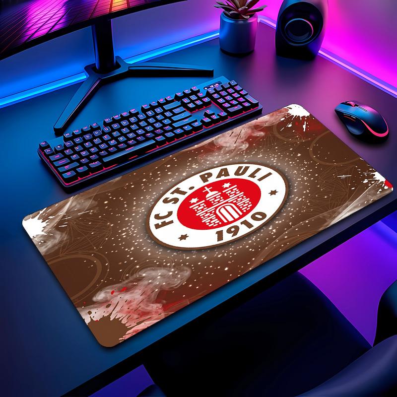 FC St. Pauli Fußball Druck Mauspadd Nicht?Rutschfeste Gummi-Schreibtischmatte Wasserdichtes Gaming-Mauspad Für Laptop Büro-Schreibtisch 30cmx60cm（11.8x23.6inch）